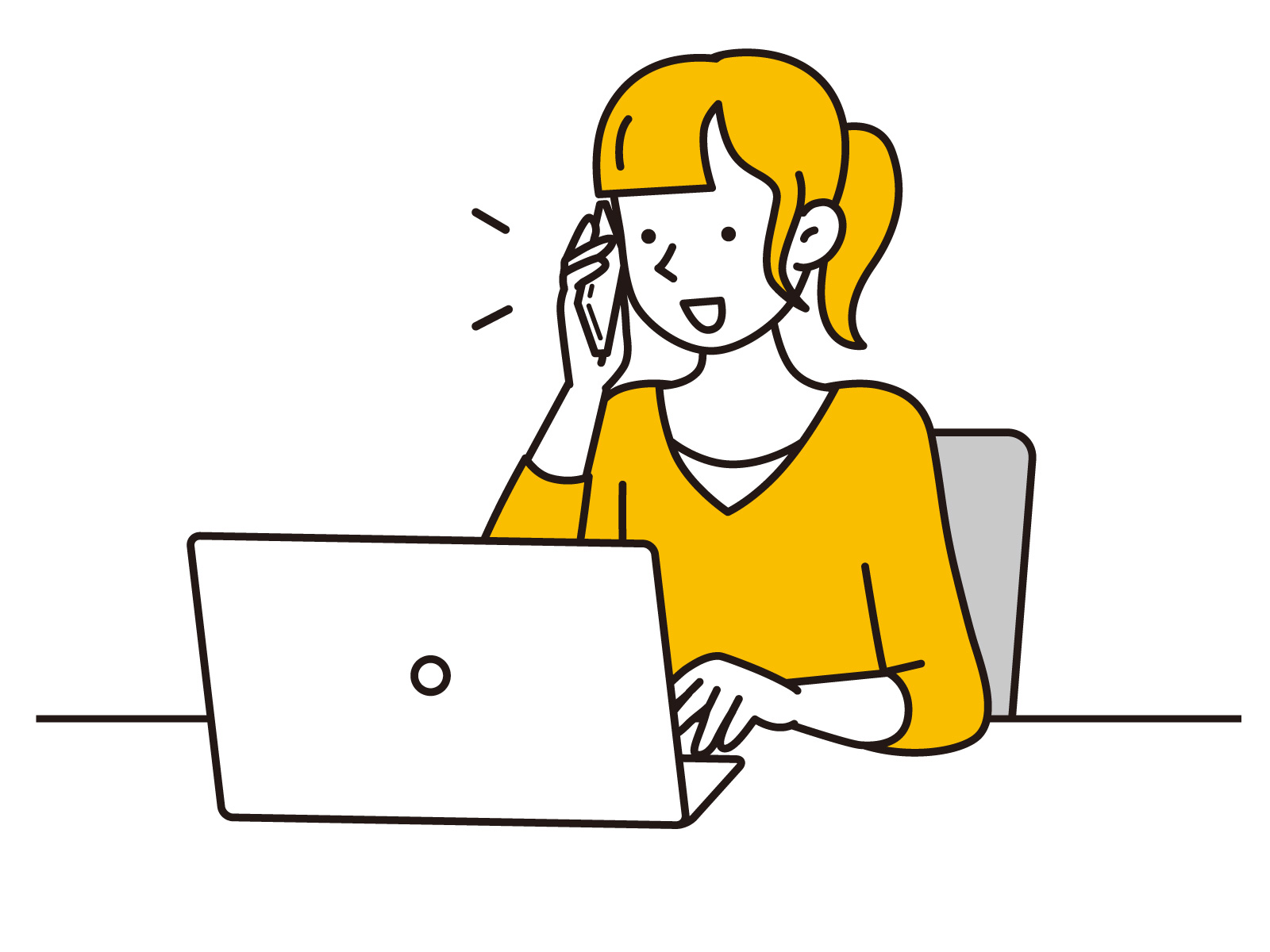 テレアポ／電話でのご案内スタッフ／ノルマなし／契約対応なし イメージ